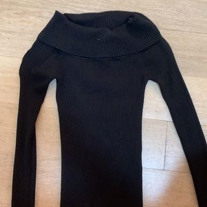 Black off the shoulder top